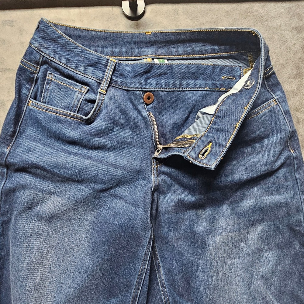 Halara Women XS Tall Dark Wash Crossover Asymmetrical Wide Leg Denim Jeans